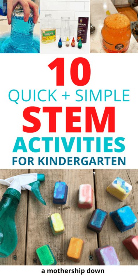 10 Quick + Simple STEM Activities for Kindergarten - A Mothership Down