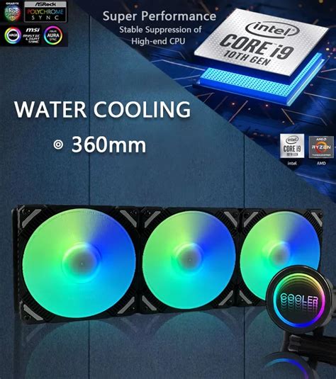 Rgb Aio Liquid Cpu Cooler 360mm Radiator Computer Radiator Water ...