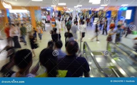 Crowd At Shopping Mall Stock Photo - Image: 20624290