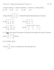 Determinant Examples 2.pdf - 3. If A is an 3 × 3 matrix whose columns span then det A = 0. 3 T ...