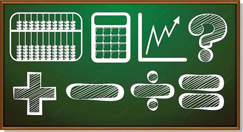 Math Symbols On Blackboard Graphic Blackboard Series Vector, Graphic, Blackboard, Series PNG and ...