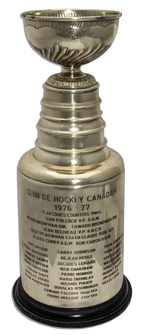 Lot Detail - Montreal Canadiens 1976-77 Stanley Cup Trophy -- Voted Best Hockey Team of All Time ...