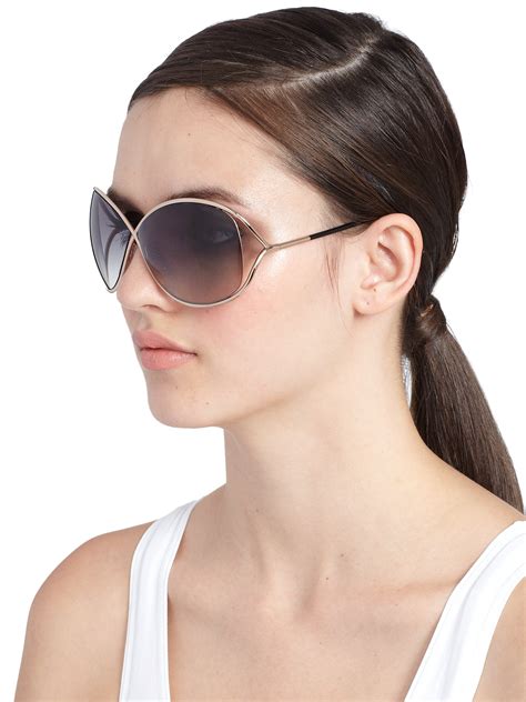 Tom Ford Miranda 68Mm Round Sunglasses in Smoke (Metallic) - Lyst