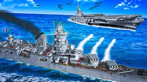 Unstoppable CRUISER vs Massive AIRCRAFT CARRIER Battle in World Of ...