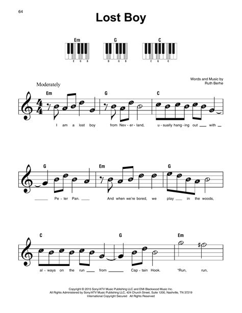 Lost Boy Ruth B Piano Chords