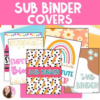 Editable Sub Binder Covers | Sub Binder and Plans by Whimsical Learning