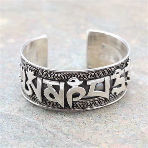 Solid Silver Compassion Mantra Bracelet - DharmaShop