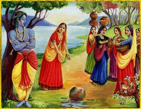 Gopi Radha Krishna: Pots | Krishna art, Indian art paintings, Hindu art