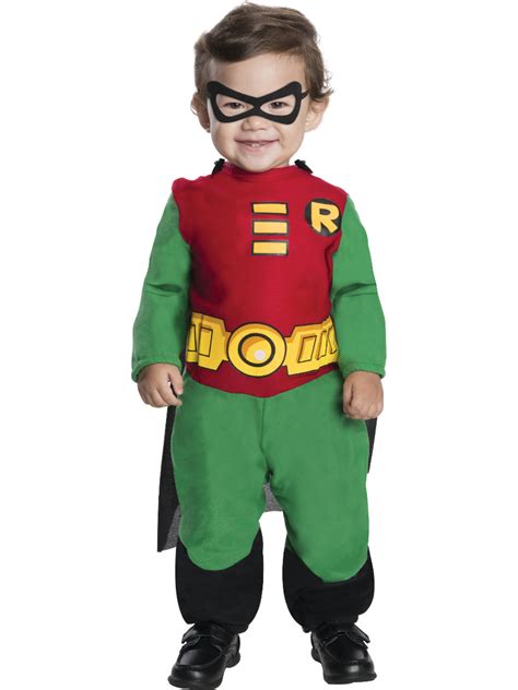 Kids Teen Titans Robin Costume Jumpsuit & Cape