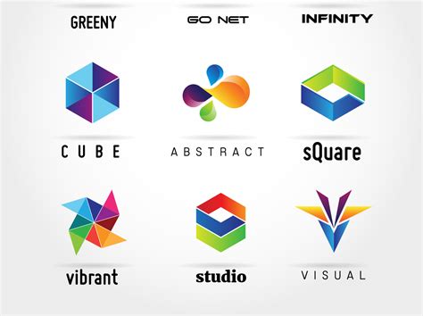 Colorful abstract shape logos by Ceyes on Dribbble