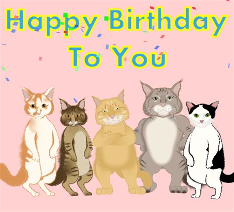 Cute Cats Sing Happy Birthday To You. Free Pets eCards, Greeting Cards | 123 Greetings