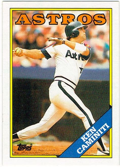 ASTROS LEGENDARY 3B KEN CAMINITI- 1988 TOPPS ROOKIE CARD #64 # ...