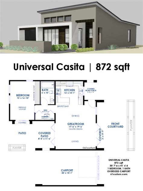 Universal Casita House Plan | 61custom | Contemporary & Modern House Plans