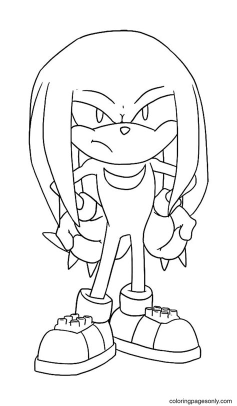 Printable Knuckles Coloring Pages