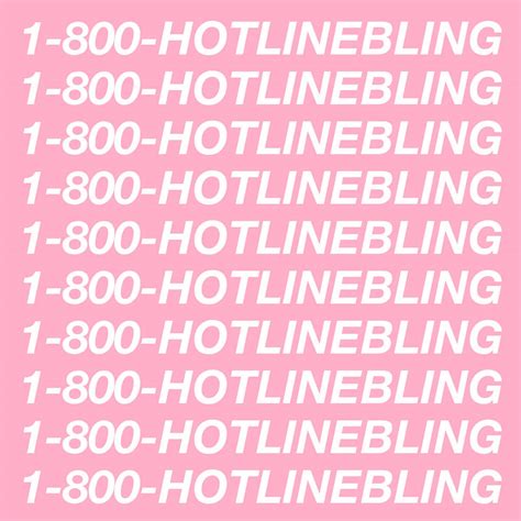 Drake: Hotline bling, la portada de la canción