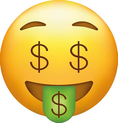 Dollar eyes emoji. Money face emoticon with green tongue 22932672 ...