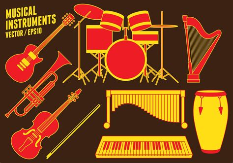 Instrumentos musicales Iconos 135368 Vector en Vecteezy