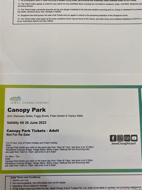 2pax Canopy Park Jewel Changi Airport tickets, Tickets & Vouchers, Local Attractions & Transport ...