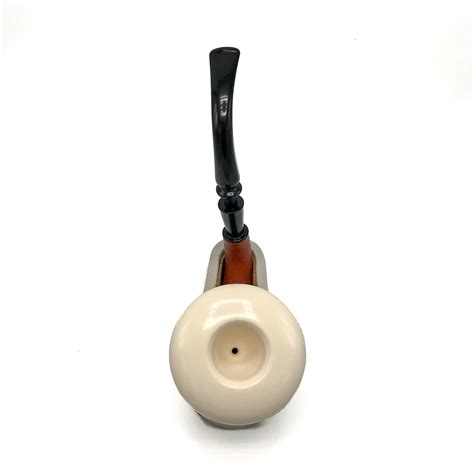 Meerschaum Calabash Estate Pipe with Holder – Eskisehir, Turkey – African Gourd, Sherlock Holmes ...