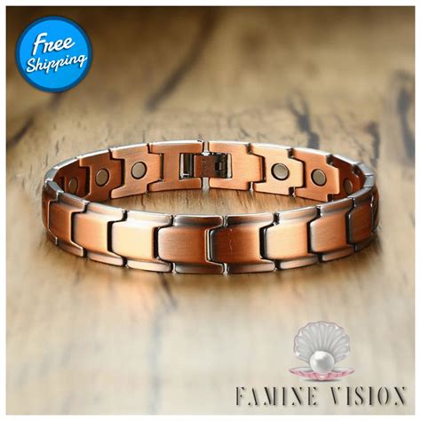 Vnox Copper Magnetic Bracelets for Men #stylish #fashion #streetwear | Bracelets for men ...