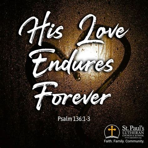 His Love Endures Forever | Daily bible verse, Psalms, Psalm 136