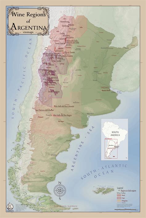 Wine Regions of Argentina Map