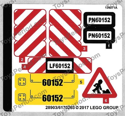 LEGO Sets with Part 60152stk01 Sticker Sheet for Set 60152 - (28903/6170263)