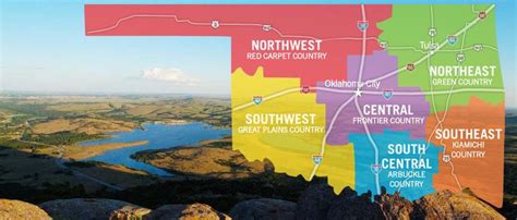 oklahoma map by regions | Travel and tourism, Region, Tourism