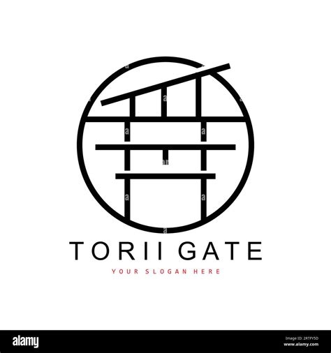 Torii Gate Logo, Japanese Building Design, China Icon Vector, Illustration Template icon Stock ...