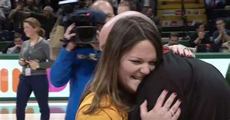 Woman Upstages Her Own Proposal With Incredible Half-Court Shot ...