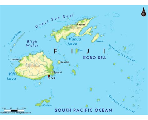 Maps of Fiji | Collection of maps of Fiji | Oceania | Mapsland | Maps of the World