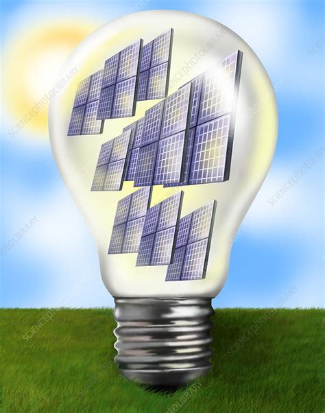 Solar Power Light bulb - Stock Image - F031/5736 - Science Photo Library