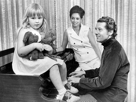 Jerry Lee Lewis, wife Myra Lewis, daughter Phoebe Lewis in a photograph ...