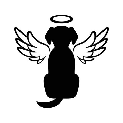 Cat And Dog Drawing, Angel Drawing, Dog Tattoos, Cute Tattoos, Tatoos, Angel Silhouette, Heaven ...