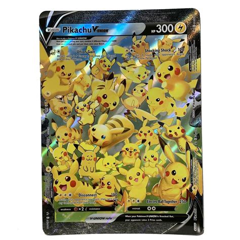 Buy Pokemon Pikachu V-Union ** Jumbo ** Promo Card - Celebrations ...