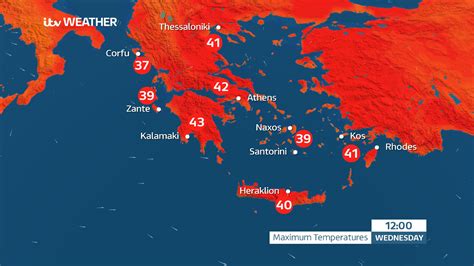 Greece mainland and islands weather forecast as wildfires ravage Rhodes and Corfu | ITV News