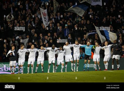 Fc copenhagen players at the end of the game hi-res stock photography ...