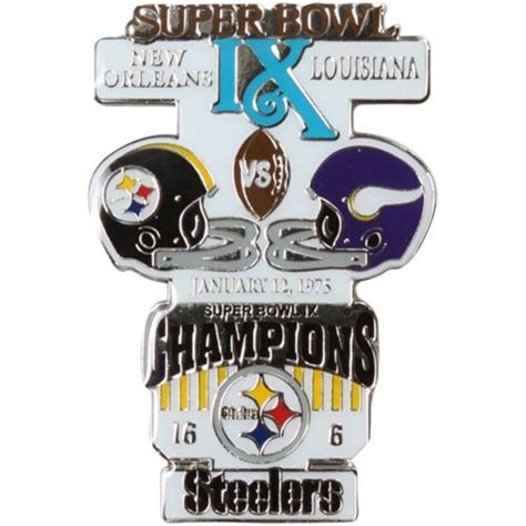 Pittsburgh Steelers Super Bowl IX Collectors Pin - NFLShop.com