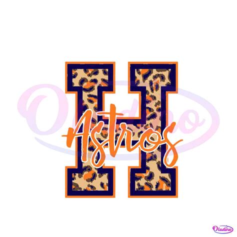 Houston Astros Baseball Leopard Logo SVG Cutting Digital File » Oladino