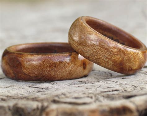 Wooden Wedding Ring From Ancient Elm — The Wood Hut - Beautifully Handcrafted Wooden Rings ...