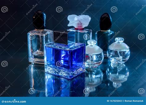 Collection of Perfume Bottles on Dark Background Stock Image - Image of fragrance, elegance ...