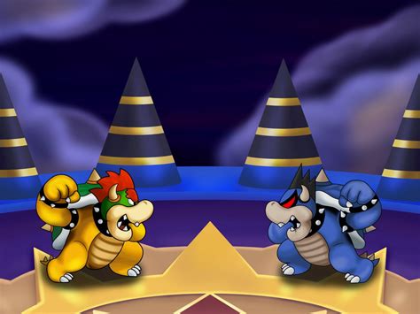 Bowser VS. Dark Bowser-Art by cmgee88 on Tumblr : r/marioandluigi