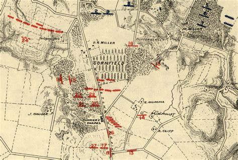 Antietam Battle Map with Unit Leaders List – Battle Archives