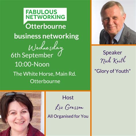 Otterbourne In person business networking September 6th 2023 - Fabulous ...