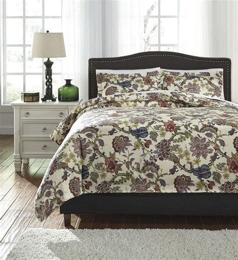 Dameka Floral Queen Duvet Cover Set from Ashley | Coleman Furniture