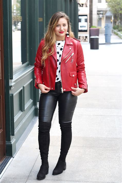 5 Ways to Wear a Red Leather Jacket — Kristine's Kaleidoscope