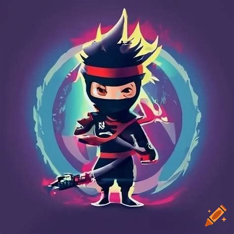 Gaming ninja t-shirt design