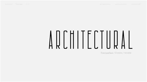 Architectural Free Font Family · Pinspiry | Architectural font, Architectural lettering ...