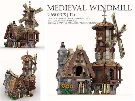 LEGO MOC MEDIEVAL WINDMILL by Baylon0613 | Rebrickable - Build with LEGO