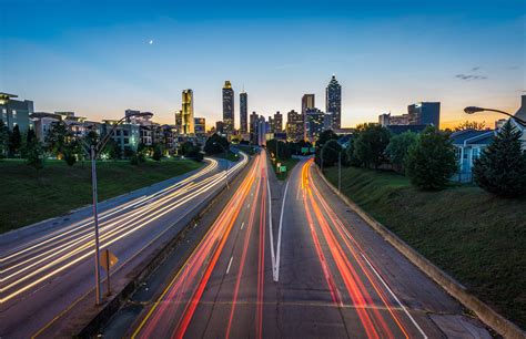 Skyline and sky towers with highways in Atlanta, Georgia image - Free ...